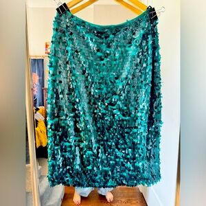 ELOQUII sequin green midi skirt size 16w
